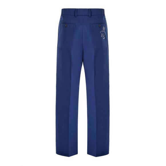 NEW GUCCI women's classic cotton pants in blue - Picture 2 of 4